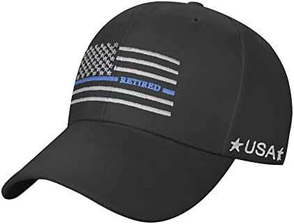 Thin Blue Line USA zastave tate šeširi Podesivi pokloni za bejzbolsku kapu za policajce policajce u mirovini