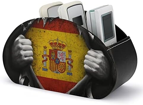 Španjolska američka zastava držač za daljinsko upravljanje PU kožom TV daljinski organizator za skladištenje s 5 odjeljaka