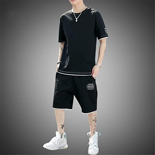 Ljetna muška majica + kratke hlače Set povremene solidne majice tracksuits za trčanje setovi harajuku tiskano muško sportsko