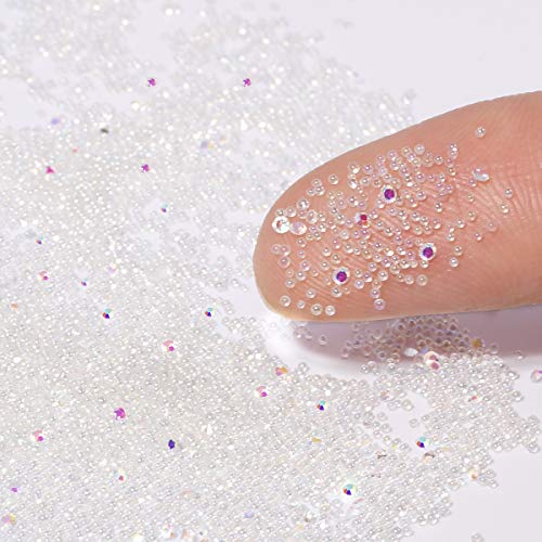 1 boca mikro perli Piksi šljunčani kristali za nokte šareni Višebojni mikro rhinestones staklene perle kavijar dizajn noktiju