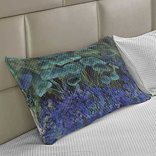 Ambsonne Psihodelični pleteni prekrivač jastuka, neobična mrljasta fluorescentna gljiva sanjala Fantasy Graphic, Standard