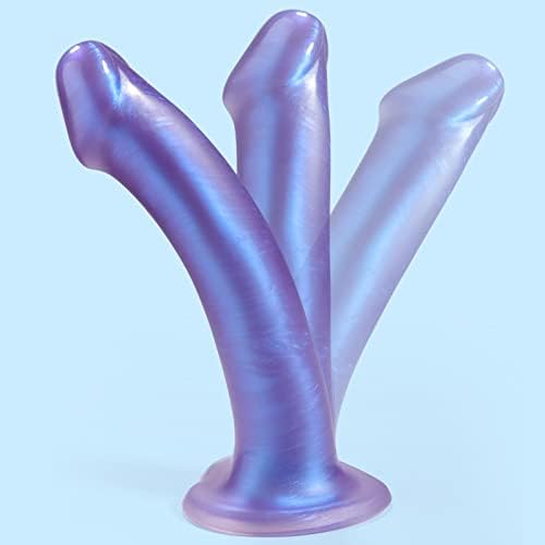 Realistični analni dildo s jakim usisnim šalicama za igru ​​bez ruku, 7,4 inčni žele mali dildo za početnike, fleksibilni