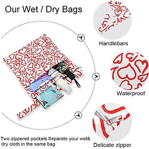 torba za pelene od 2 komada s džepovima s patentnim zatvaračem, periva, višekratna prostrana torba za pelene za putovanja,