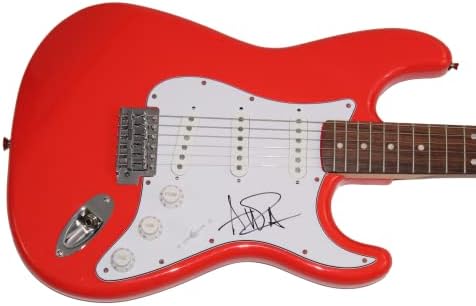 Avril lavigne potpisan autogram pune veličine crveni blatobran Stratocaster Electric gitara a James Spence Pismo autentičnosti