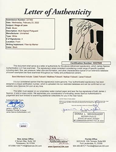 Kings of Leon Full Band potpisao je autogram Fender Telecaster Electric Gitara a James Spence JSA Pismo autentičnosti - Potpisao