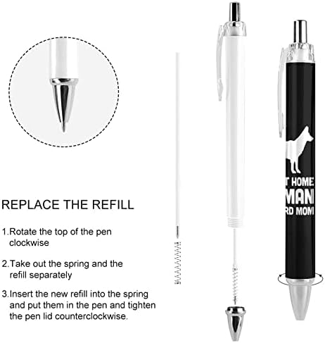 Ostanite kod kuće njemački ovčar Mom Ballpoint olovka za uvlačenje radne olovke za muškarce Ured za muškarce Poklon 2 PCS