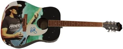 Brad Paisley potpisao je autogram pune veličine Prilagođeni Jedan od vrsta 1/1 Gibson Epiphone Akustična gitara aa w/ James