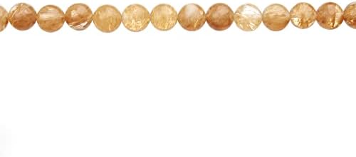 Perle od prirodnog kamena od 4 mm Zlatni Rutilirani kvarc polirane okrugle glatke perle od dragog kamenja za izradu nakita