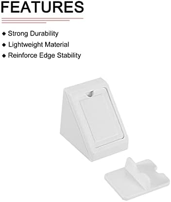 Plastični kutni nosači od 20 do 20 do 17, 5 mm -50 pakiranja-prikladni za popravak namještaja - 2 rupe u obliku pravokutnog