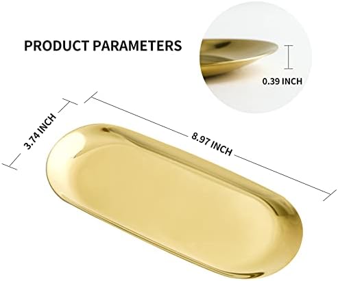 Mala zlatna ladica 2 PCS *9 i držač keramičkog sapuna