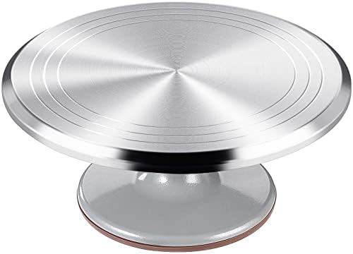 12-inčni okrugli aluminijski rotirajući stalak za ukrašavanje kolača, gramofon za torte, rotirajući stalak za torte, za torte,