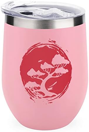 Šalica za boce od bonsai drveta s poklopcem izolirana čaša od nehrđajućeg čelika s dvostrukim zidom uredske kućne šalice