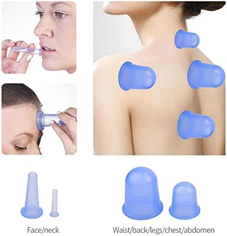 Prijenosna silikonska čaša za lice, vakuumska usisna čaša za tijelo, kozmetički alat protiv starenja za lice, vrat i cijelo