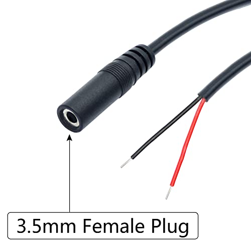 MaixBomr 4-pack 3,5 mm ženski utikač do gole žice otvoreni kraj, TS 2 pol 1/8 '' 3,5 mm ženski utikač na golu žicu za zamjenu