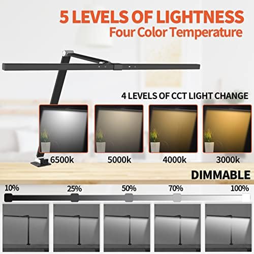 XIMI-V LED stolna svjetiljka, arhitekte stezaljke stolnih svjetiljki za kućni ured, 20W najsjajnije LED radne ploče Office