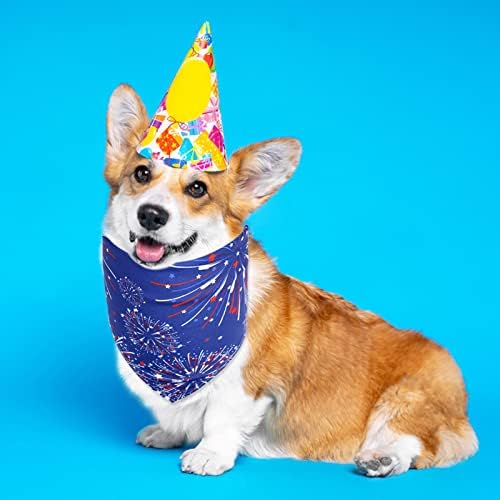 Američka zastava pse Bandane reverzibilni trokut bibs šal za 4. srpnja Dan neovisnosti SAD -a za kućne ljubimce prikladno