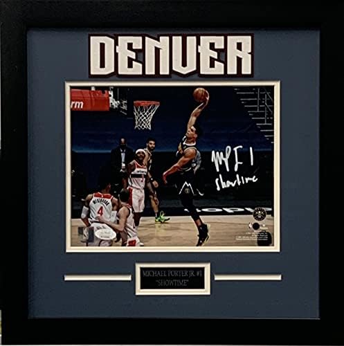 Michael Porter jr Autografirani upisani uokvireni 8x10 Photo NBA Denver Nuggets JSA