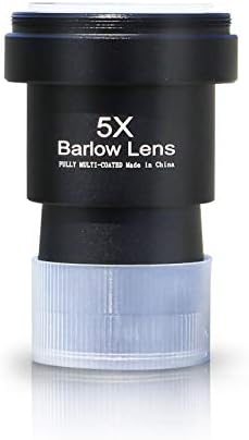 1,25 inča 5x metalna barlow leća ， m42x0.75 mm navoja sučelje barlow leće za astronomijski komplet za teleskop
