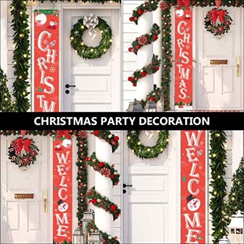 Cabilock vanjski dekor 1 par Sretan božićni natpis za odmor natch znak Xmas Breatners Novogodišnja vrata za viseća zastava