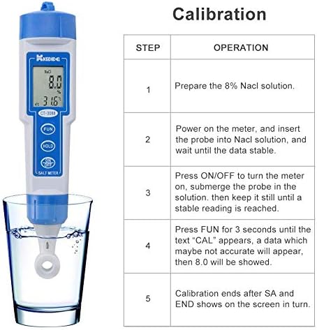 Y-lkun mjerač kvalitete vode Precizni instrument Digitalni vodootporni mjerač soli raspon 0,0% do 10,0% akvarij kvaliteta