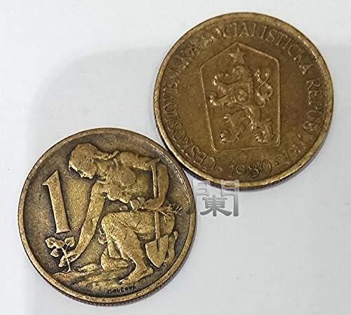 Češka Slovačka 1 Kroned Coin Socijalizam Kalkularni europski novčić Bliskoistočne Europske zemlje