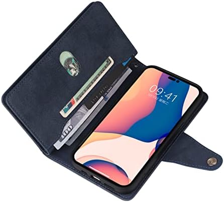 Torbica-novčanik JGG za iPhone 14 Pro Case s RFID-zaključavanje, a utor za kartice premium klase od meke umjetne kože na