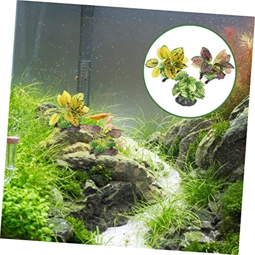 3pcs uređenje akvarija biljke zeleni dekor botanički dekor lišće dekor podvodne plastične biljke zmijski akvarij dekor Set