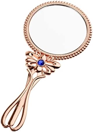 Walnuta vintage stil ručni ogledalo šminka ljepota šminka ručna kozmetička dame ogledalo za alat za šminku