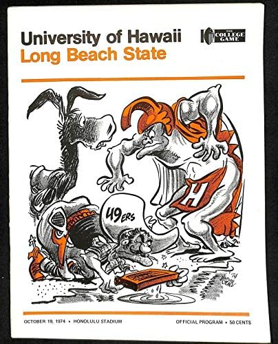 1974. Havaji protiv državnog nogometnog programa Long Beach 10/19 EX/MT 66578 - Programi na fakultetima