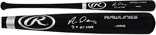 Aramis Ramirez potpisao Rawlings Pro Black Baseball Bat W/3x All -Star - Autografirani MLB šišmiši