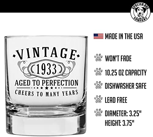 1933. berba tiskana na 10,25 unci viskija od 10,25 unci-burbon odležan do savršenstva-škotski Darovi za 90. rođendan za njega,