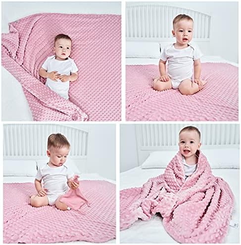 Čudo Minky Fleece pokrivač za djevojčice ultra debeli krevet ružičasta baby bacanje dvostruka strana isprekidana podloga