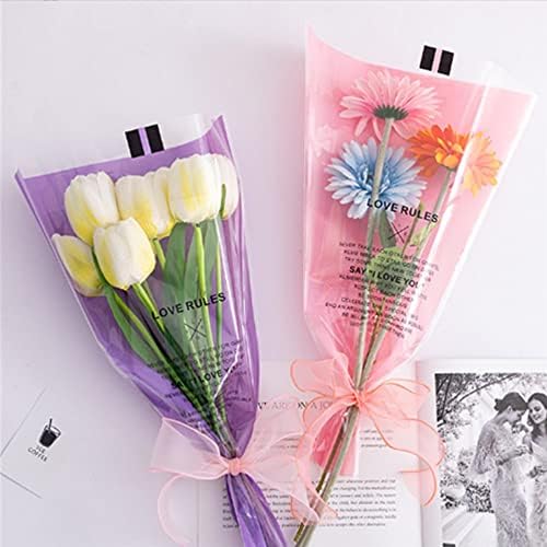 100 komada/4 boje ambalažnog papira za cvijeće, vrećica za pakiranje ruža, pribor za cvjetni buket, vodootporni papir za