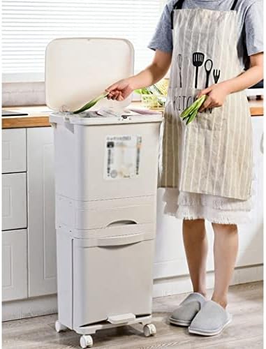 Slsfjlkj 42l 3 sloja kuhinjsko smeće limenka inteligentno vlažno suho odvajanje smeća za smeće otpad sortiranje sortiranje