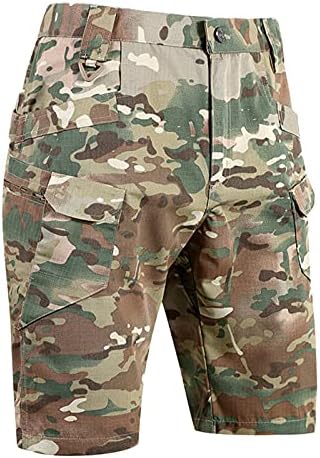 UTPO Atletske kratke hlače za muškarce Pocket Kamuflaža Vanjski muški vodootporni ogrebotina- Multi i kratke hlače muške