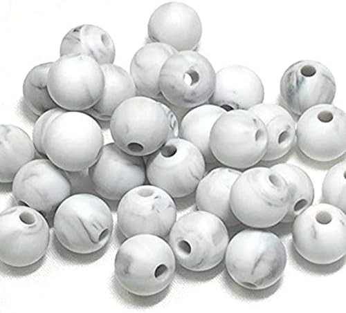 Bijele silikonske perle od A-liste za izradu privjesaka za ključeve, ogrlica, narukvica, volumetrijskih perli i asortimana