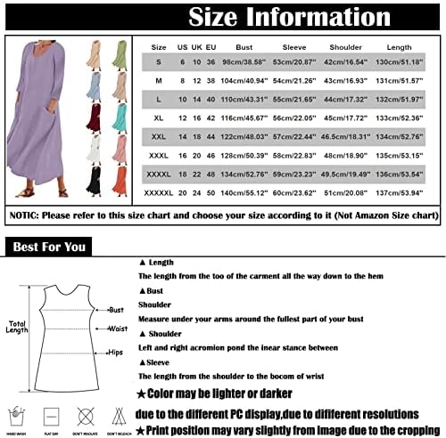 Ženske haljine 2023 rukava s pamučnim lanenim džepnim haljina casual boja na rukavima s četvrtaste haljine seksi haljine