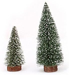 Božićno drvce božićno mini stablo bijeli cedar radna površina malo xmas stablo 6 PCS božićni dekor