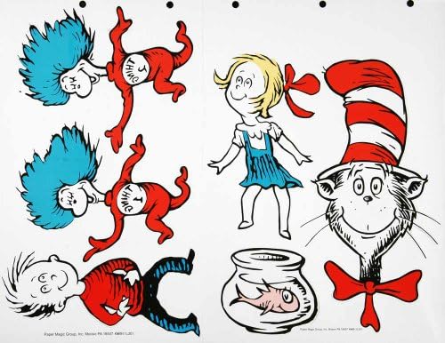 Eureka natrag u školu dr. Seuss mačka u ukrasima učionice za učitelje, 6pc