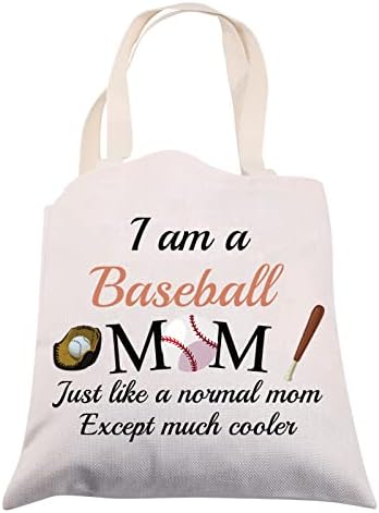 CMNIM bejzbol mama Pokloni bejzbol mama platnene torbe za žene za ženske bejzbol za višekratnu upotrebu torbe za kupovinu
