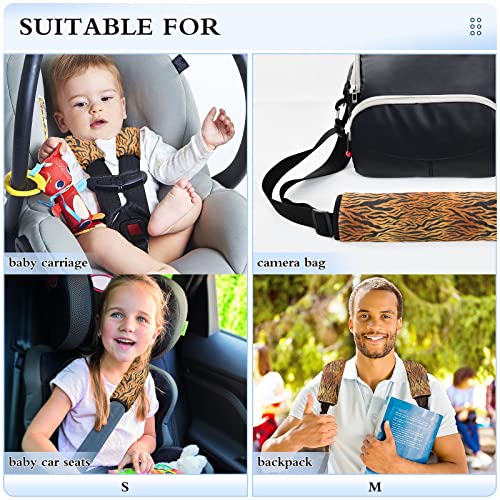 Tiger Skin Auto sjedala prekrivači za bebu za djecu 2 PCS kaiševi za auto sjedalo jastučići za jastučiće za zaštitni karice