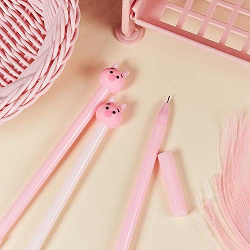 24 komada Slatka svinja za pisanje olovke svinje olovka ružičasta svinjska koluta s kuglicama s tintom olovke s 0,5 mm fina