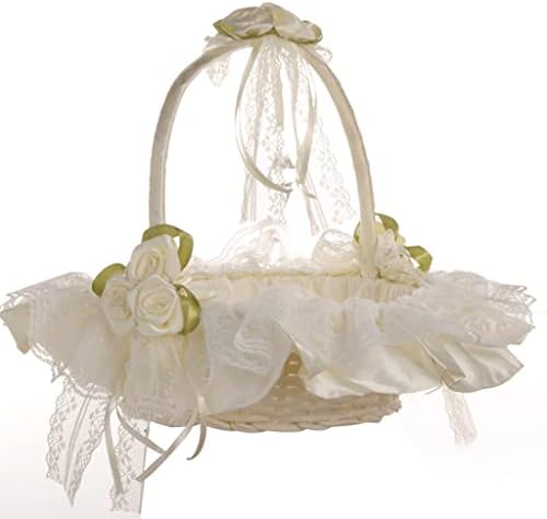 Zapadne svadbene potrepštine čipkasta Tkanina vjenčana cvjetna košara cvjetnica košara za cvijeće košara za ruke djeveruše
