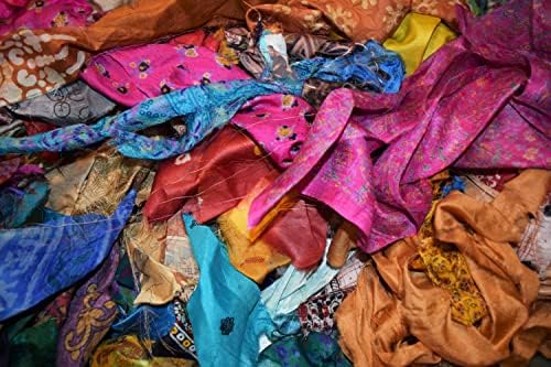 Ostaci svilene tkanine, Reciklirani, Reciklirani, ostaci otpada, serija misterioznih vrećica, mješovita tkanina, svila za