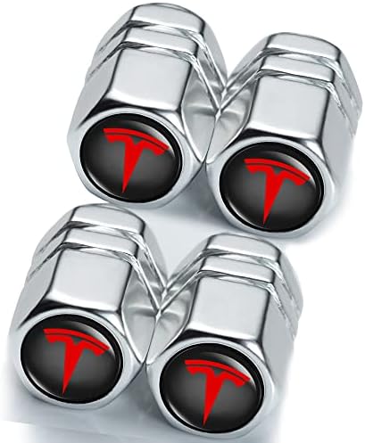4 PCS Metalni kapice za gume kotača za kotače ventil za ventil poklopac automatski ventil Zamjena za Tesla Model Y x S 3