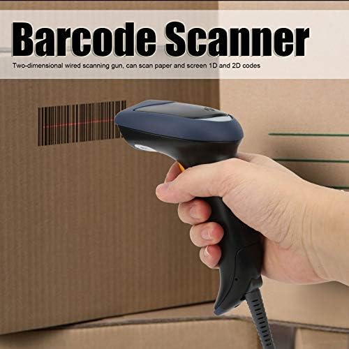 Fafeicy skener barkoda, USB Wired Barcode čitač, za skeniranje 1D 2D kodova i QR barkoda, rezolucija 4 milijuna, uređaj za