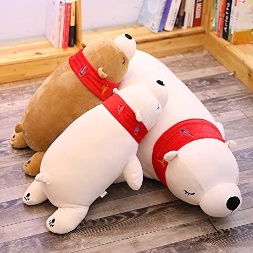 Miquanggo plišane lutke Arktički medvjed plišana igračka lutka Hoblift Bears Stick Pillow Lutka za slanje djevojčice Dječje