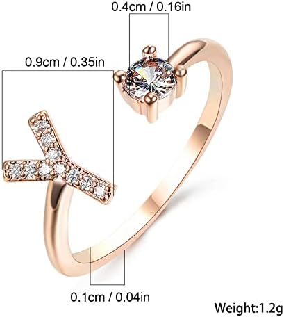 prstenje s slovima, otvoreno prstenje, pokloni za prijedlog braka, vjenčani prstenovi za zaruke, fidget prstenje za dječake