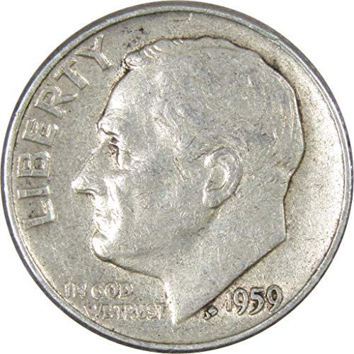 1959. Roosevelt dime ag o dobrom 90% srebro 10c američki kolekcionarski kolekcionar