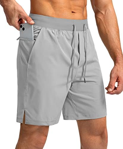 Muške kratke hlače s džepovima s patentnim zatvaračem 7 inča lagana brza suha teretana za vježbanje atletskih kratkih hlača